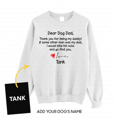 Personalized Dog Gift Idea - Dear Dog Dad 1 For Dog Lovers - Standard Crew Neck Sweatshirt